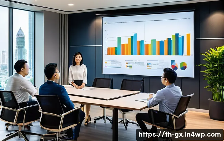 인지 편향과 혁신의 관계 - A modern corporate meeting room in a Bangkok office, diverse Thai professionals in business casual a...